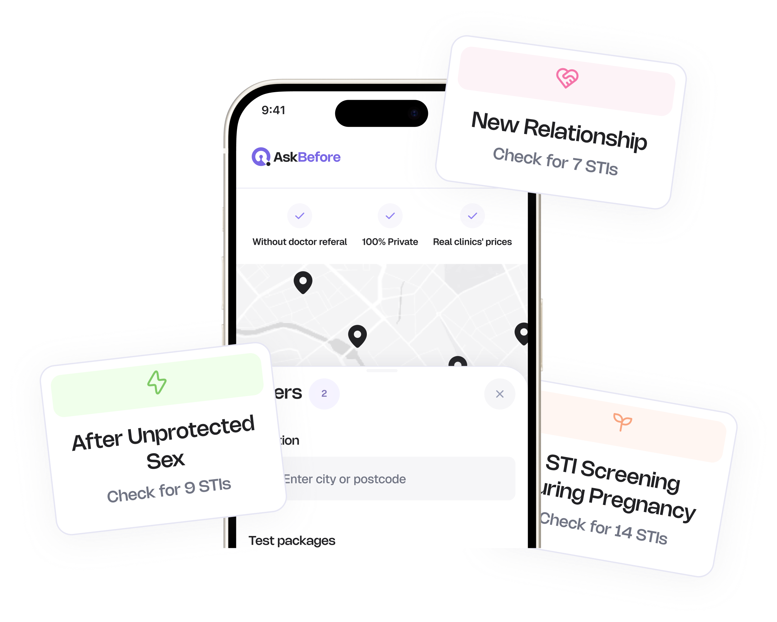 Баннер-превью карты с локациями клиник